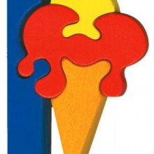 I - ice cream  Lettres bois, déco et puzzles